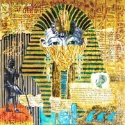 Icon: Pharaoh, Mixed Media, 24 x 24