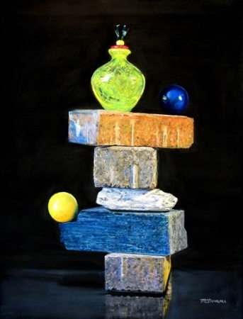 A FINE BALANCE, PASTEL, 18 X 12