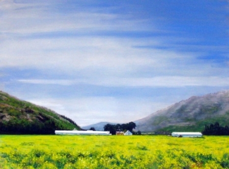 SALMON VALLEY FARM, PASTEL, 20 X 28