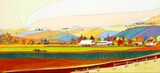 Farmin' in the Foothills, Acrylic, 15 x 30