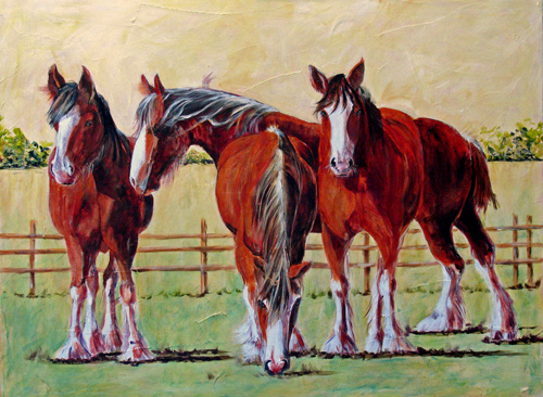 HANGIN'OUT 11, ACRYLIC, 30 X 40